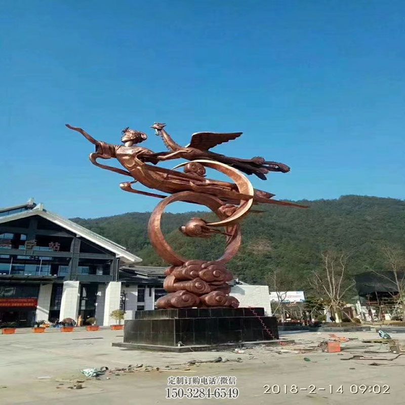 标准房地产飞天女神雕塑展品