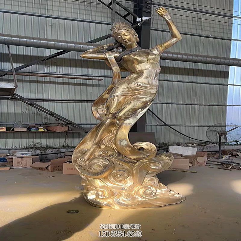 特供公共飞天女神雕塑实景