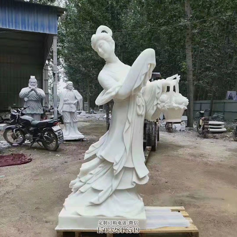 预定镜面飞天女神雕塑效果