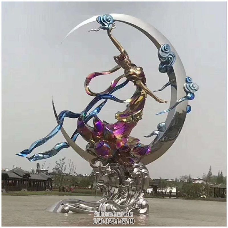 批发欧式奔月女神雕塑花园